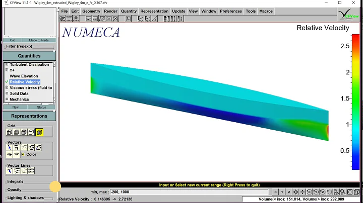 NUMECA Fine/Marine; CFView - Physical quantities