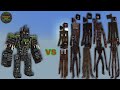 Revamped Golem Kong vs Siren Head's | Minecraft Bedrock | MobBattle