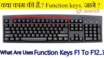 How To Use Keyboard Function keys F1 F12 | In Windows Computer