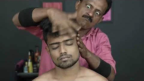 The Big Eyes Barber Compilation Massage And All Crunchy Crack | Uncut ASMR Massage Compilation