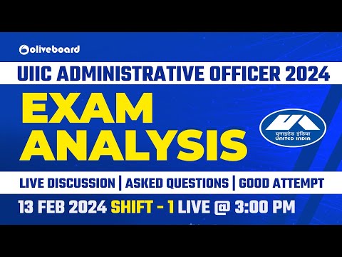 UIIC AO Exam Analysis 2024 | UIIC AO 13 February Shift-1 Analysis | Live Discussion |Asked Questions