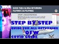 Guide for Returning OFWs | Travel Rules Going Home to Philippines | Guidelines for Returning OFW