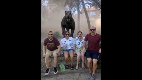 When a Monster Starts Chasing You… 🏃‍♀️🔥 (AI Video) woman runs