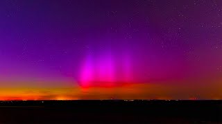 Northern Lights Over Germany Near Hanover / Lake Steinhude