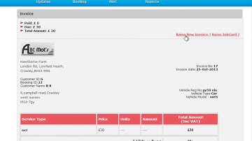 Garage Manager Software   How to generate jobcard and invoices?