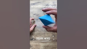Hexahedron spinner origami instructions | How to fold paper Hexahedron spinner origami | Spinner art