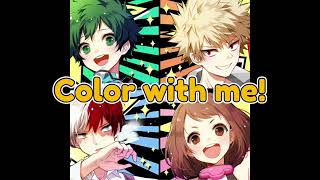 Digital Coloring MHA's Top 4 Heroes | Relaxing Time-Lapse Art (Color Fan App) screenshot 2