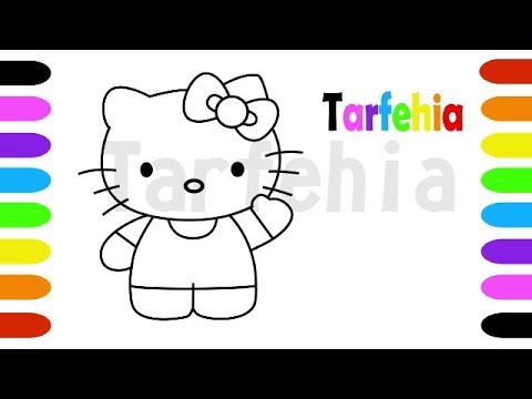 تعلم رسم هيلو كيتي الاطفال  How to draw Hello Kitty  Hello Kitty Easy  Draw Tutorial