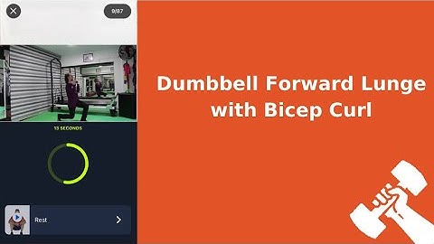 Dumbbell Forward Lunge with Bicep Curl