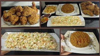 اسهل دجاج كنتاكى ارز زيزو كولسلوThe easiest(kfc) crispy fried chicken, rizo rice and coleslaw