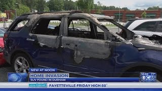 SUV stolen in Cary armed robbery found burned in Durham