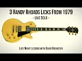 3 Randy Rhoads Licks From 1979