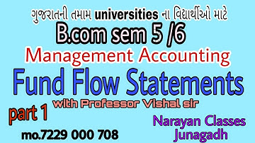 b.com|sem-5|#Management ac|#fund flow statements |journal entries|part 1|