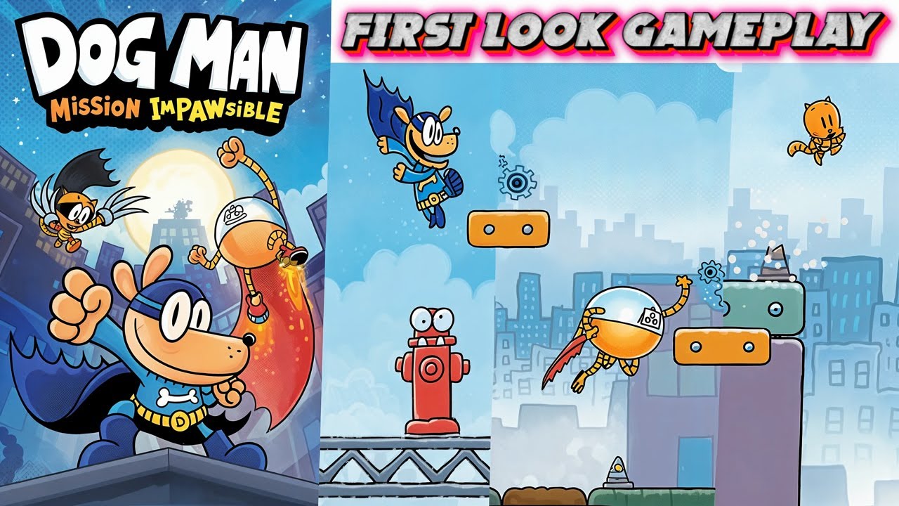 Dog Man Computer Hero on Four Paws | Dog Man: Mission Impawsible - First Look Gameplay ...