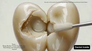 🦷 How Dentist Repair Sharp Broken Tooth Edges |3D Visual Explanation | Dental Inside