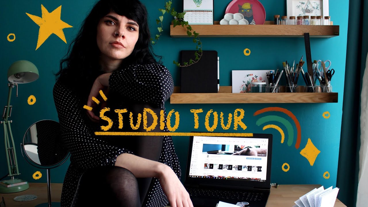 MY TINY ART STUDIO TOUR 2020 - YouTube