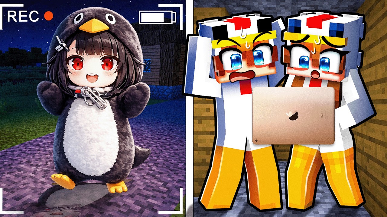Mes CAMERAS DE SURVEILLANCES ont FILMER GOO GOO GAGA PINGOUIN sur Minecraft !