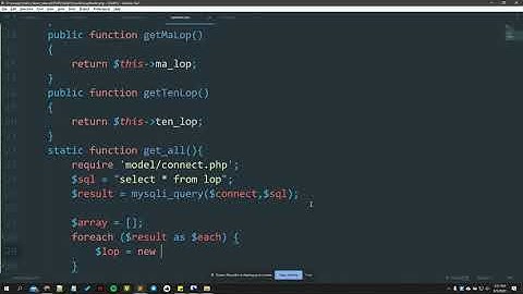 mvc oop crud lớp và crud sinh viên