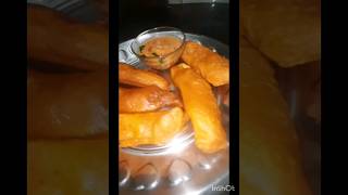 Raw banana bajji with tomato chutney evening snacks