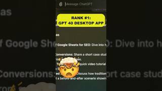 How To Use the NEW ChatGPT Desktop App For AI SEO