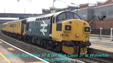 Network Rail Class 97 & BR Blue Class 37 at Wolverton