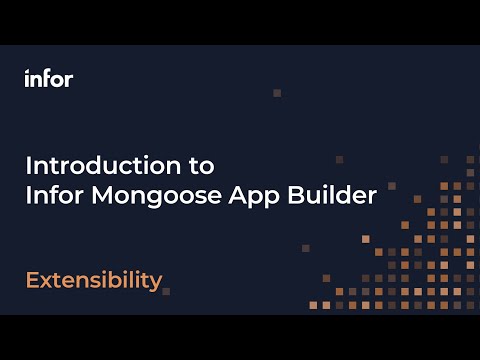 Introduction to Infor Mongoose App Builder