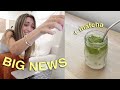 BIG NEWS + trying a whipped MATCHA!!!