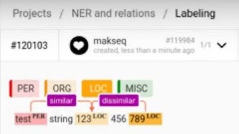 Label Studio: NER, entity linking and relation extraction