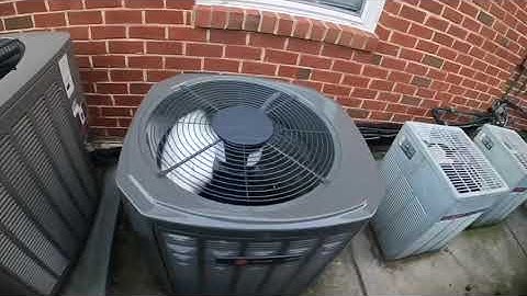 Brand new 2021 Trane XR14 air conditioner starting up & running