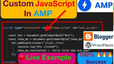 How to use Custom JavaScript in AMP[ Hindi ]|Custom Javascript not allowed issue resolved|AskToFolks