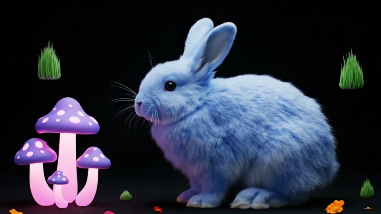 Rabbit Holographic 3D Animal Display, Pepper’s Ghost 3D Hologram Video. DIY Smartphone Projector.