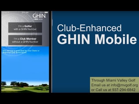 Miami Valley Golf's GHIN Club-Enhanced GHIN Mobile App