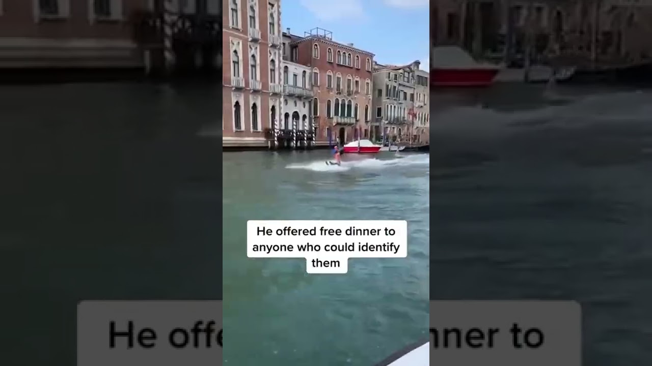 Two apparent tourists in #Venice, #Italy, were fined after surfing on the city’s Grand Canal Two apparent tourists in #Venice, #Italy, were fined after surfing on the city’s Grand Canal