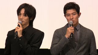 松坂桃李ｖｓ鈴木亮平、対峙シーンでバチバチ（映画「孤狼の血 ＬＥＶＥＬ2」公開記念舞台あいさつ ／ 松坂桃李、鈴木亮平、西野七瀬、音尾琢真、中村梅雀、小栗基裕、白石和彌監督）