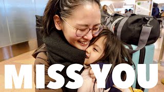 4 yearold Reaction to Reuniting with Mom | NYC | MISS YOU SO MUCH