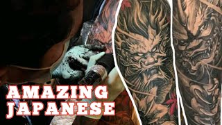 AMAZING JAPANESE FULL SLEEVE TATTOO [FULL VIDEO]