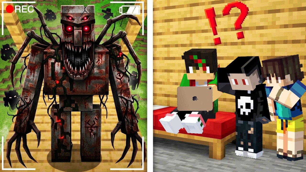 CREEPY EVIL GOLEM CAUGHT ON CAMERA in Minecraft