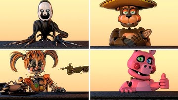 Every Other FNAF Character in a Nutshell (Scrap Baby, Pig Patch, Balora & MORE)
