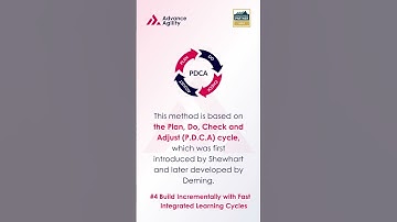 PDCA Cycle | Lean-Agile Principle | Advance Agility |  #agilelearning #safe #shortvideo #scrum