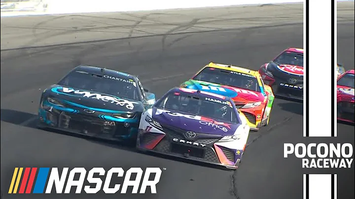 Denny Hamlin door's Ross Chastain, triggers wreck at Pocono | NASCAR