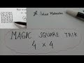 TRIK PERSEGI AJAIB 4 X 4 GAME MATEMATIKA, SOLVE MAGIC SQUARE 4 X 4