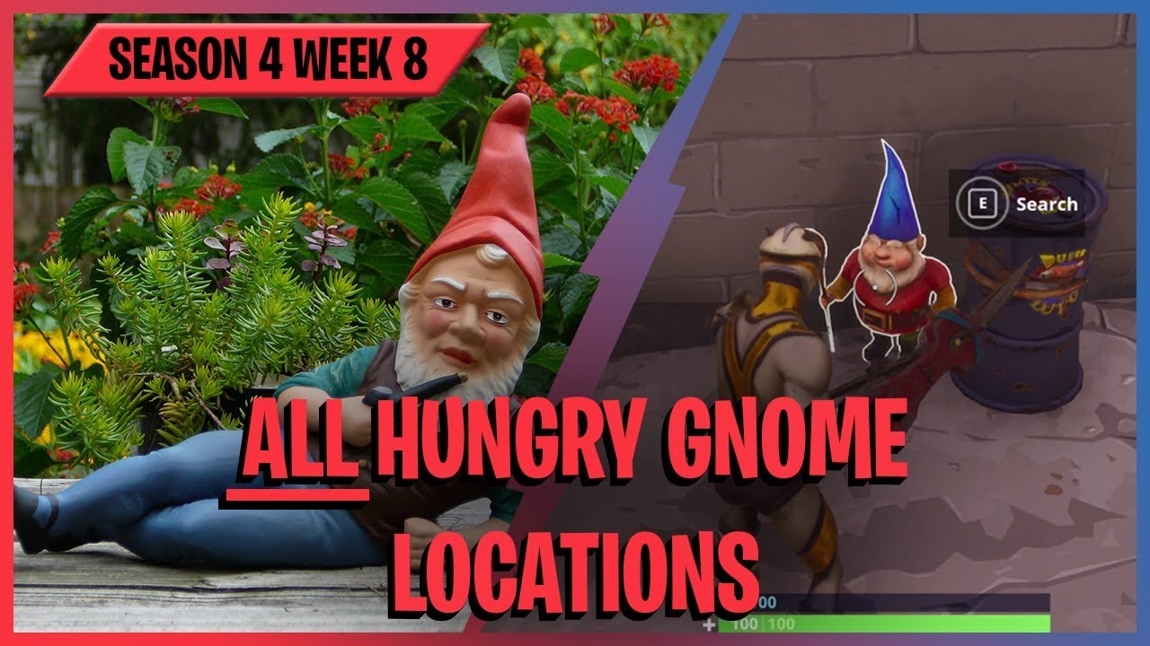 "Search Hungry Gnomes" ALL Gnome Locations (Season 4 Week 8 Challenge ...