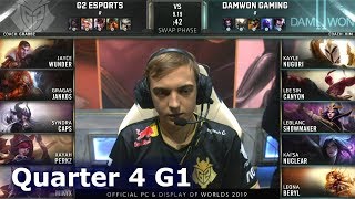 G2 vs DWG - Game 1 | Quarter Finals S9 LoL Worlds 2019 | G2 eSports vs DAMWON Gaming G1