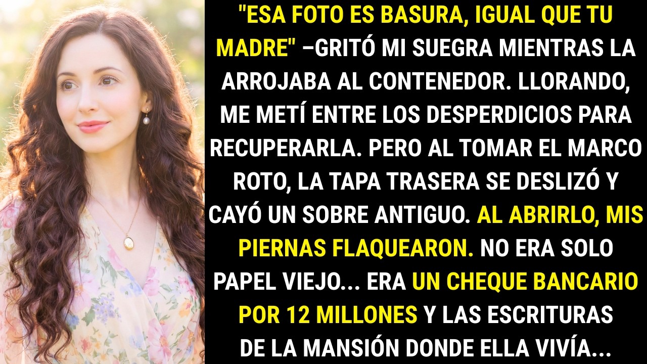 Mi Suegra Tiró La Foto De Mi Madre A La Basura. Cuando Abrí El Marco, Encontré Algo Que La Dejó...