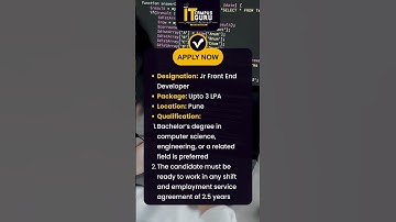 Job Openings for Jr Front End Developer - IT Campus Guru Nagpur