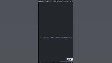 Removing Duplicates From Arrays: using an array filter method