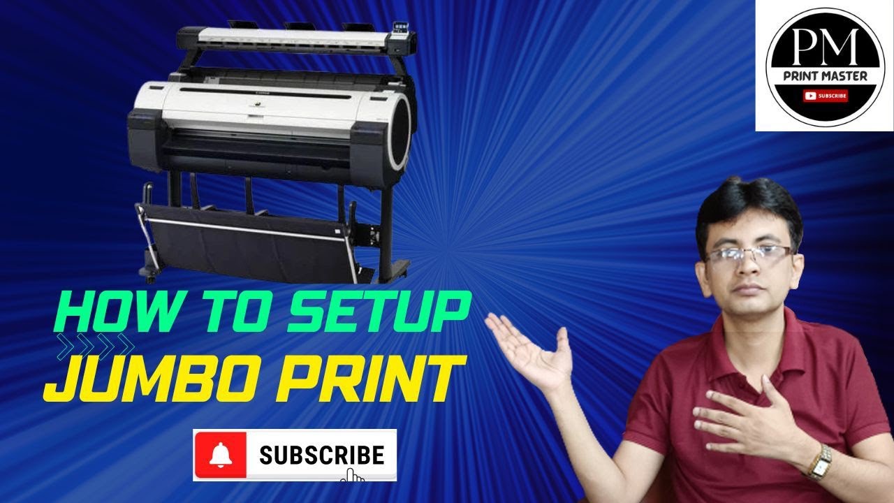 setup jumbo print 🖨️Jumbo printcanonplotter YouTube