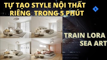 Thực hành tạo phong cách nội thất riêng bằng AI - Train lora by sea art in 5 minutes