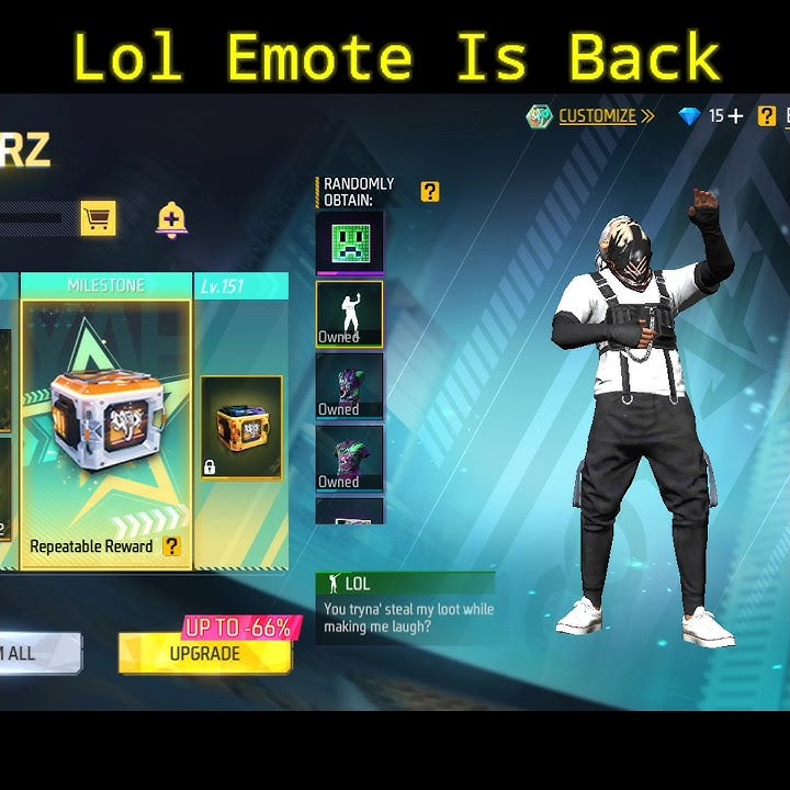 Lol Emote Return 🤩 | Lol Emote Is Back |Lol Emote Return In May Booyah Pass | #shorts #youtubeshorts