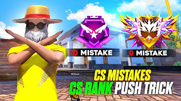 Top 10 CS Mistake stop you to Push Grandmaster in cs rank | cs rank push tips and tricks - Not King